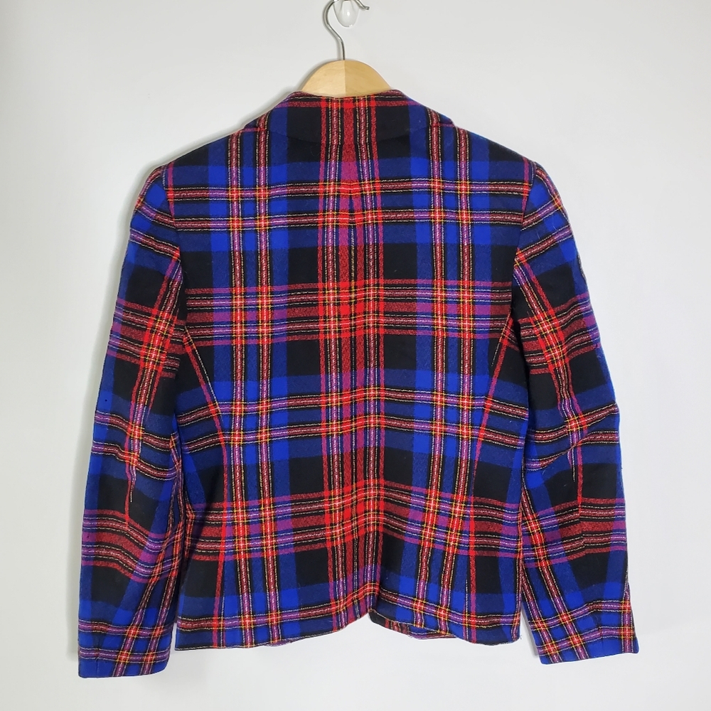 Pendleton Vintage Purple Red Button Front Cropped… - image 2